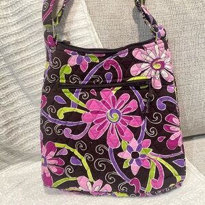 Vera Bradley Floral Quilted Shoulder Bag - Pink and Purple